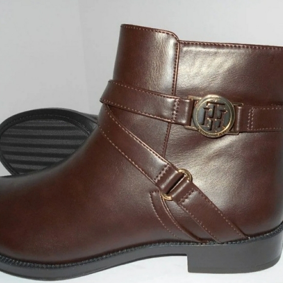 🔥Tommy Hilfiger Brown Ankle Boots New Women's size 10 - Picture 7 of 8
